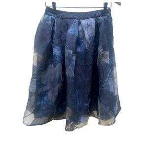 ASTR Full Blue Chiffon Skirt - Size M (4-6)